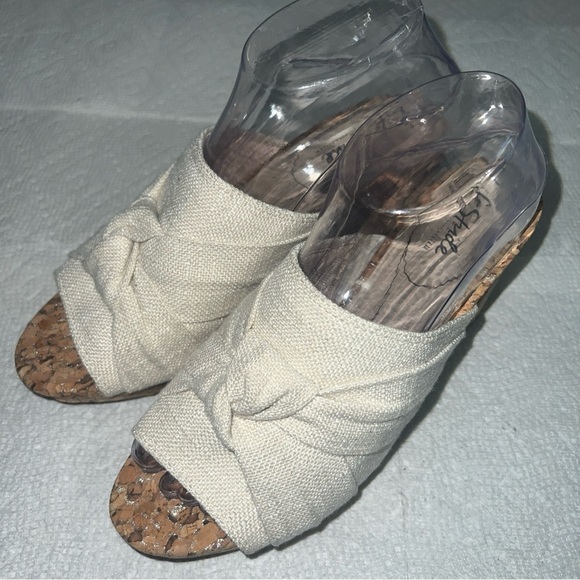 LifeStride Women's LAGUNA Platform Linen Slides Sandals Size 8 CREAM DAISY - Picture 2 of 11